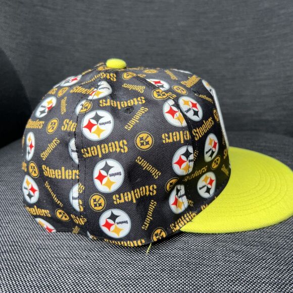 New Era Mens Pittsburgh Steelers All Over Print Hat Cap Snap Back NFL Football - Picture 3 of 9